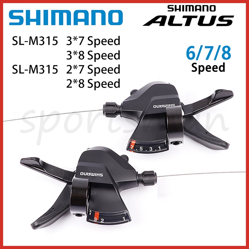 Shimano Altus SL-M315 และ SL-M370 Shifters สำหรับจักรยานเสือภูเขา แบบ_trigger_lever_ความเร็ว 6/7/8 ร