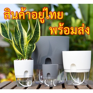 กระถางรดน้ำต้นไม้อัตโนมัติ กระถางต้นไม้2ชั้น ​เก็บ​น้ำ​ได้​รด​น้ำ​อัตโนมัติไม่ต้องรดนํ้า