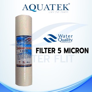 ไส้กรองน้ำ Aquatek Dot  (Sediment Filter) PP ยาว 10นิ้ว เส้นผ่านศูนย์กลาง 2.5นิ้ว 5 ไมครอน (จำนวน1ชิ้น)