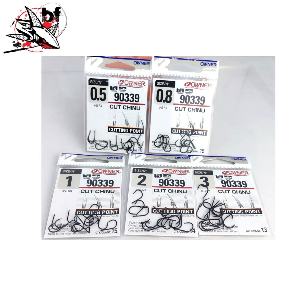 เบ็ด Owner Chinu (จินุ) ตูดแบน Cutting Point 90339