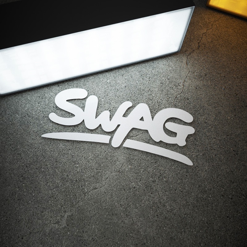 สติ๊กเกอร์ติดรถยนต์สะท้อนแสง SWAG สติ๊กเกอร์ฮิปฮอป ตัวถังรถจักรยานยนต์ กันน้ํา สติ๊กเกอร์ลาเต้ ด้านหน้าด้านหลัง