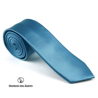 Giorgio Del Sarto Satin Necktie Turquoise เนคไทผ้าซาตินสีเทอร์คอยซ์