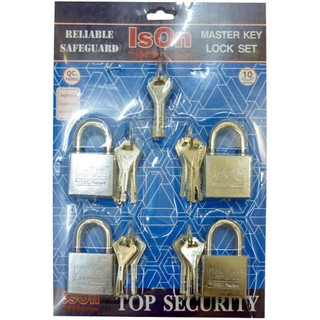 กุญแจ MK ISON MK877CP40/4 40 MMCR 4 ตัว/ชุดISON 40MMMK877CP40/4 CR MKPADLOCK 4EA/SET