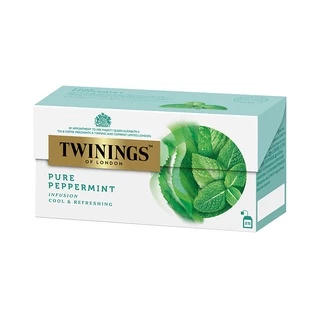 Twinings Pure Peppermint ทไวนิงส์ เครื่องดื่ม เพียว เปปเปอร์มินท์ ชนิดซอง 2 กรัม แพ็ค 25 ซอง