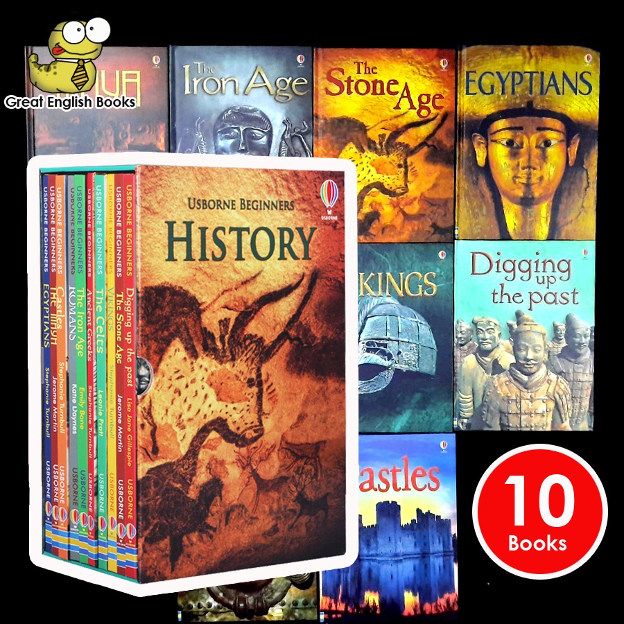 (*กล่องมีตำหนิ*)   ชุดหนังสือ เรื่องราวประวัติศาสตร์สำคัญของโลก Usborne Beginners History 10 Books Set