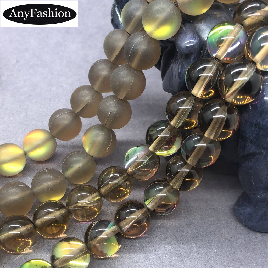 ลูกปัดคริสตัลควอตซ์ สีน้ําตาลควัน 6-12 มม. DIY