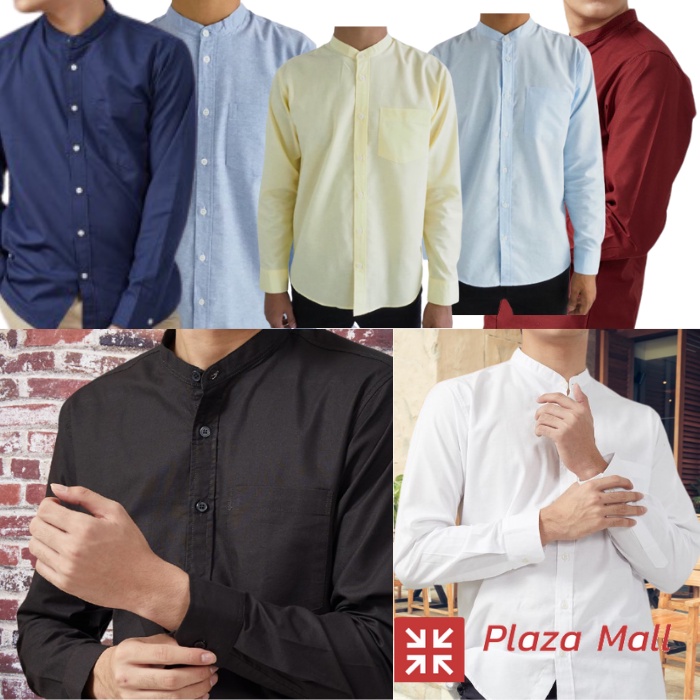 👔ไซส์ใหญ่ Big siz เสื้อเชิ้ตคอจีน เสื้อคนอ้วน คอจีน/แขนยาว 2XL/3XL/4XL ผ้า OXFORD -  เสื้อเชิ้ตผู้ชา