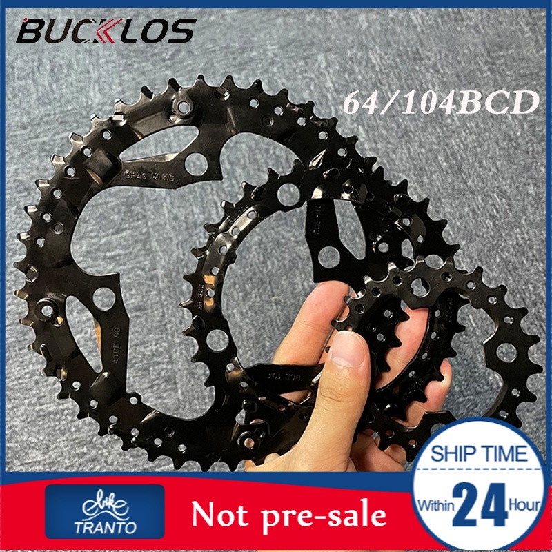BUCKLOS MTB Chainring 104bcd/64bcd จักรยานเสือภูเขาแหวน 3*9 ความเร็ว 22/32/44T MTB Crankset ขี่จักรยานอะไหล่