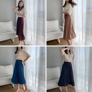 ⭕ พร้อมส่ง ⭕ Pleated Skirt  กระโปรงพลีท มี 4 สี