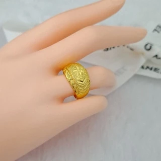 แหวนหุ้มทอง 96.5 สีทองสุก สวย เหมือนแท้100%