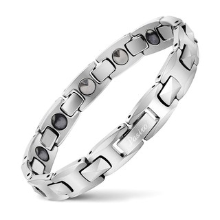 (Pre Order)Pasiro Tungsten Germanium Bracelet for Women, Tungsten, silver.สร้อยข้อมือแม่เหล็กไททาเนียมเพื่อสุขภาพ