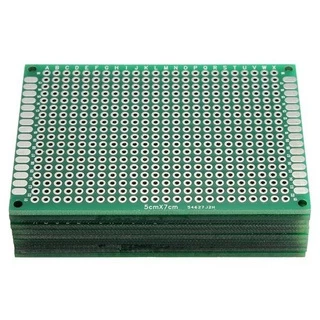 แผ่น PCB 5x7 cm สองหน้า FR-4 double side prototype PCB printed circuit board Perfboard