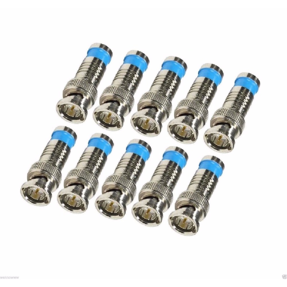 20pcs BNC COMPRESSION connector RG59 CCTV COAX CABLE COAXIAL
