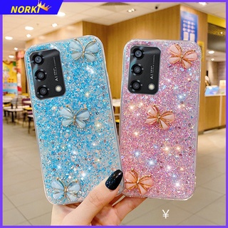 เคสโทรศัพท์มือถือ ซิลิโคนนุ่ม ลายผีเสื้อ 3D ประดับเลื่อมคริสตัล แวววาว สําหรับ OPPO A96 A95 A94 A93 A92 A91 A76 A74 A72 A55 A54 A53 A52 A36 A31 A16 A16K A15 A15S A9 A5 2020