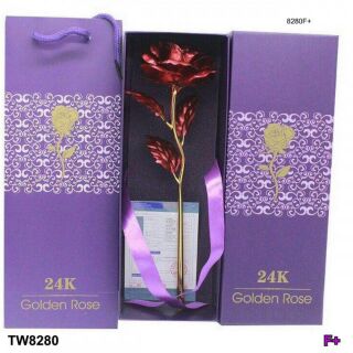 กุหลาบทองคำ 24K สวยๆ ตัวดอกกุหลาบ ผลิตจากฟอยล์ทองคำ24K (99.99%)-