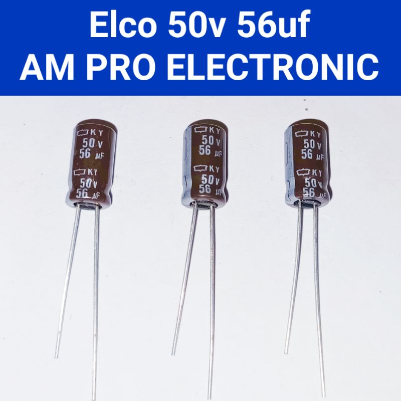 Elco 50v 56uf Elko 56uf 50v ช็อกโกแลตทดแทน 47uf