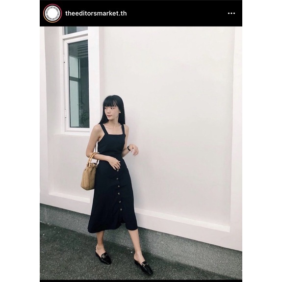 เดรส สีขาว แบบในรูปสีดำ xs จากร้าน the editor s market (shop1390)