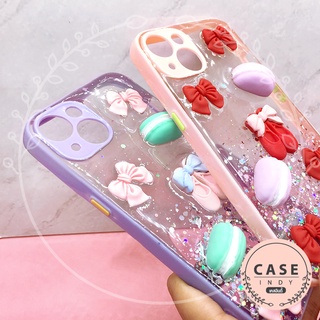 พร้อมส่งเคส 7+ 13เ คสมือถือ TPU ขอบสีกันกล้อง กากเพชรกริตเตอร์ไล่สีติดอไหล่มาการอง