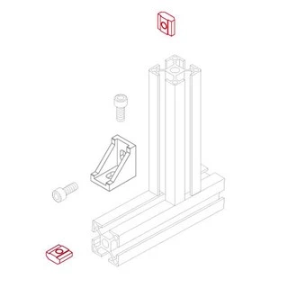 Slide Nut 20mm,30mm,40mm Pack10 สำหรับอลูมิเนียมโปรไฟล์ Nut for Aluminium Profile