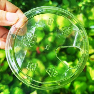 [500ใบ]ฝายกดื่ม (ย่อยสลายได้ PLA) ทรงสตาร์บัค ปากกว้าง 98 mm.