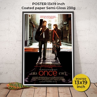 Once Poster (2007) โปสเตอร์ภาพยนต์ หัวใจร้องว่ารักเธอ หนังรักเพลงๆอีเรื่องของ John Carney / Glen Hansard+Markéta Irglová