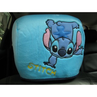 ลิขสิทธิ์แท้ สติช ที่หุ้มหัวเบาะรถยนต์ 1 ชิ้น Lilo &amp; Stitch Disney 1 piece Head Rest Seat Cover #SS