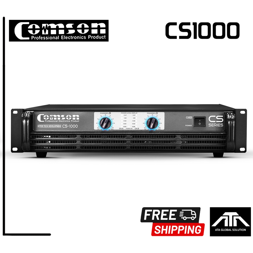 COMSON CS-1000 POWER AMP เพาเวอร์แอมป์ แบบหม้อแปลง รุ่นใหม่ มีครอสโอเวอร์ในตัว CS1000 กำลังวัตต์เต็ม