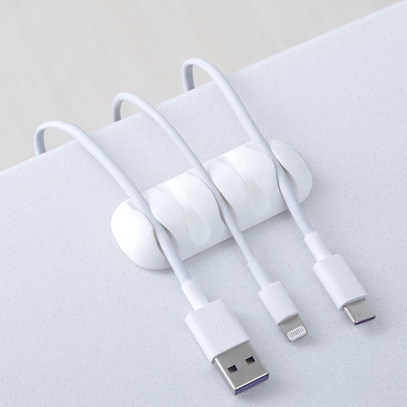 คลิปซิลิโคนสําหรับจัดเก็บสายเคเบิ้ล USB 5 คลิป