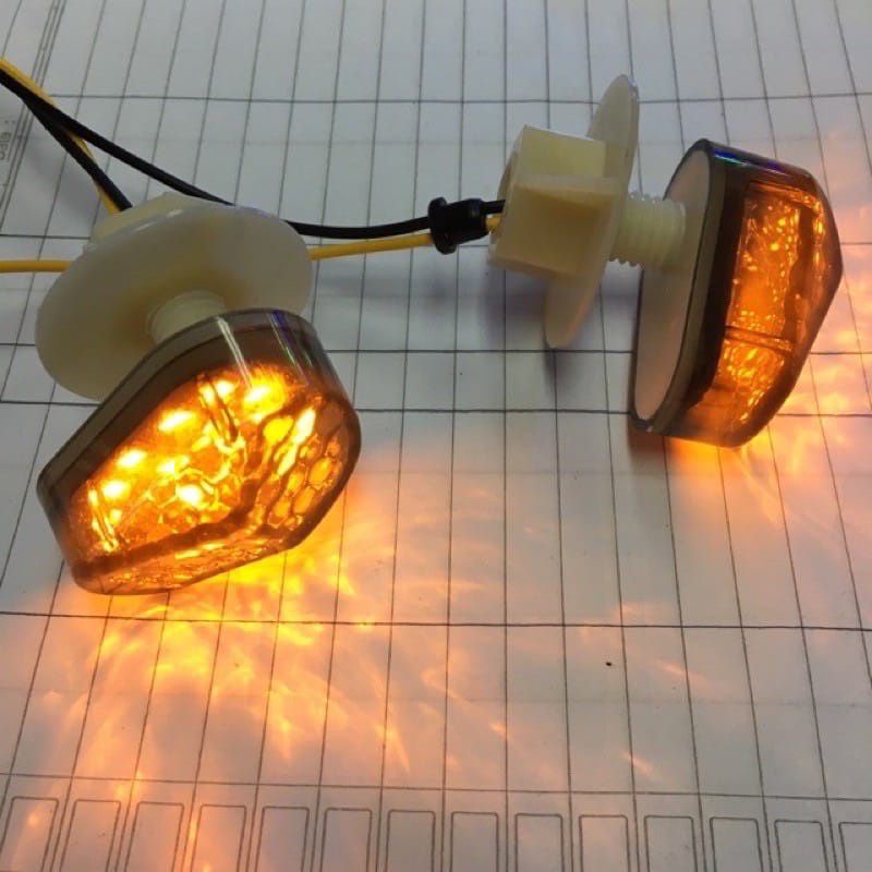MINI OVAL R15 V3/CBR150/GSX150/NINJA 250 คาร์บอน/NINJA RR TURN SIGNAL LIGHTS