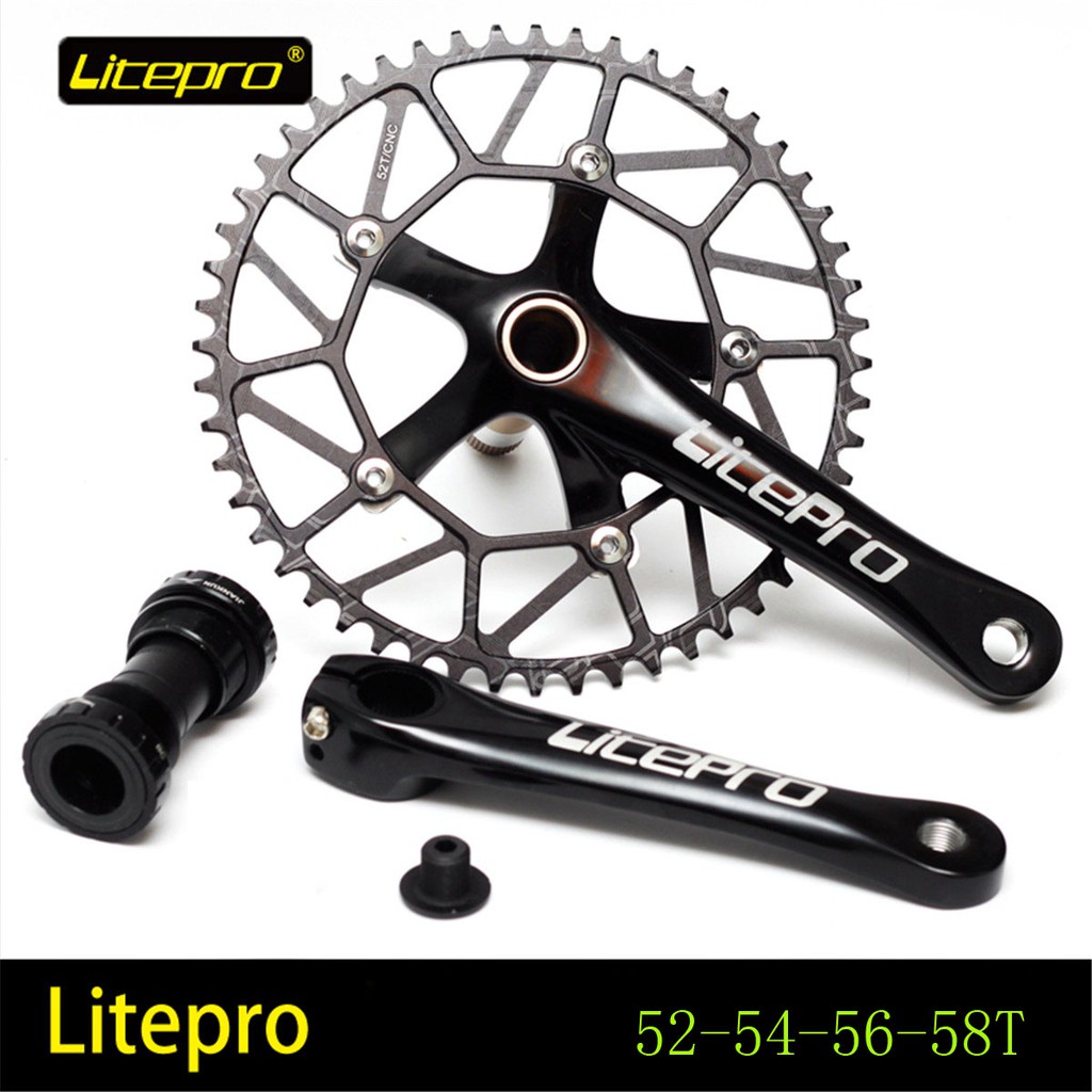 Litepro ชุดข้อเหวี่ยง SP8 412 natitiklop na kalsada ng bisiketta modelo guwang จานจาน bisiketta ชุดอุปกรณ์เสริม mga bahagi litepro ข้อเหวี่ยง 52T 56T 58T