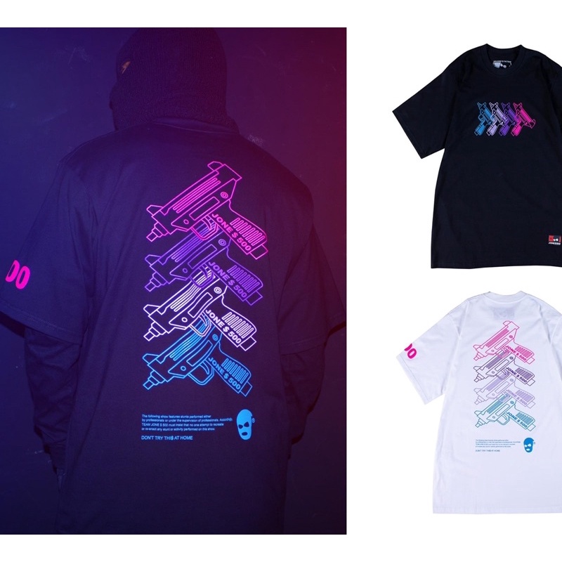 เสื้อยืดใหม่เสื้อยึด JONE500 รุ่น UZi รุ่นพิเศษS-3XL