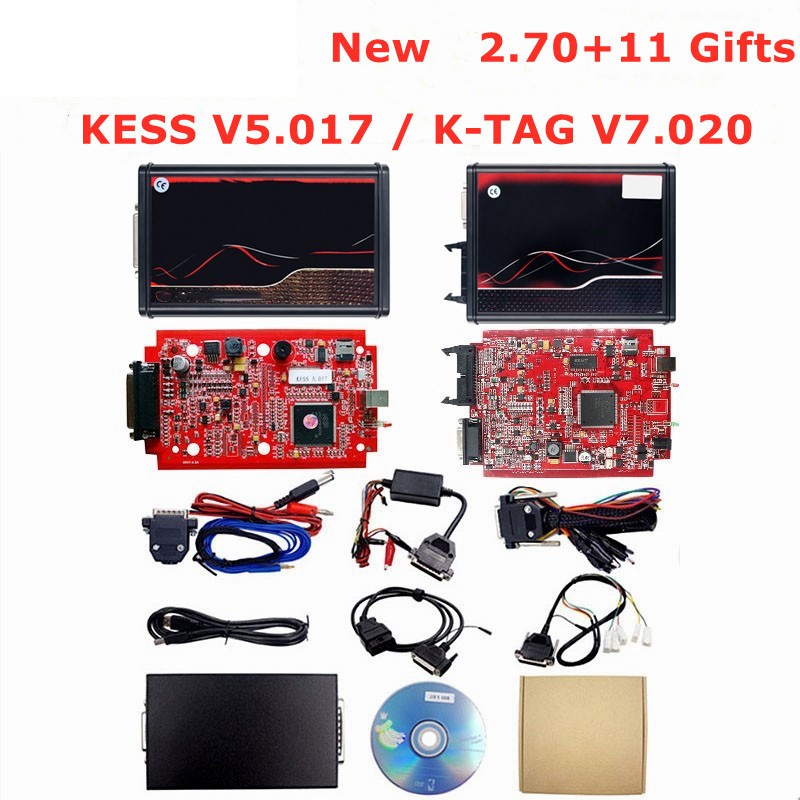 in สต็อกKESS V2 V2.47 V5.017 EU สีแดง ECM Winols KTAG V2.25 V7.020 4 LED Online Master รุ่น ECU OBD 