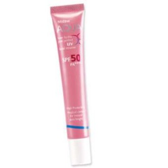 " มูสกันแดดเพื่อผิวอมชมพู มิสทีน อะควาเบส ไฮดร้า พิงค์ 50 PA++++ 20 กรัม /  Mistine Aqua Base Hydra Pink Perfect UV Faci