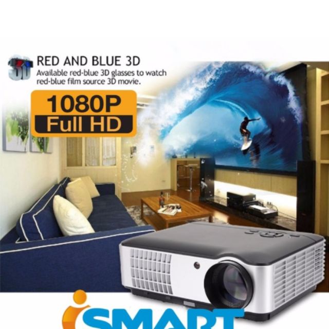 ISMART RD806 หลอดLED HD Projector WXGA All in One (ฟรีสายสัญญาณ VGA )