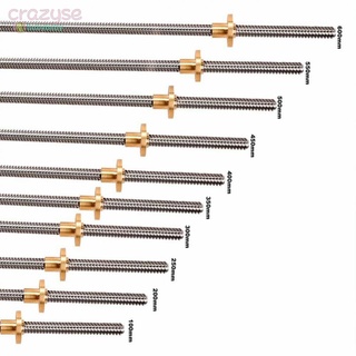 【CRAZYSPE】Screw Micro Linear Guide Screw Rod T8 Lead Screw Trapezoidal Lead Wear Resistant