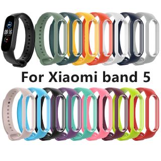 For Xiaomi Mi Band 5 NFC สายเปลี่ยนซิลิโคน สำหรับ xiaomi mi 5 ราคาถูก