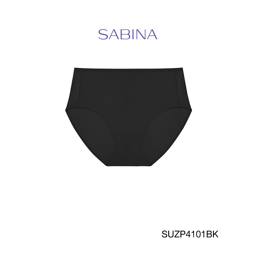 SABINA Collagen Boost! กางเกงในทรงเอวสูงปานกลาง รหัส SUZP4101BK สีดำ
