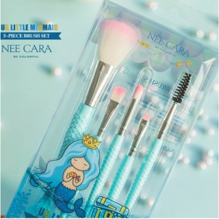 ชุดแปรงนางเงือกน้อย ชุดเดียวครบ พกพาง่าย 🍑 Nee CARA Our little mermaid 5-Piece Brush Set  N688