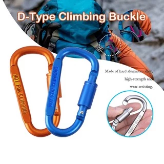 ⚡ส่งด่วนทั่วไทย⚡คาราบิเนอร์ พวงกุญแจ Carabiner D ตะขอเกี่ยว สำหรับกิจกรรมกลางแจ้ง