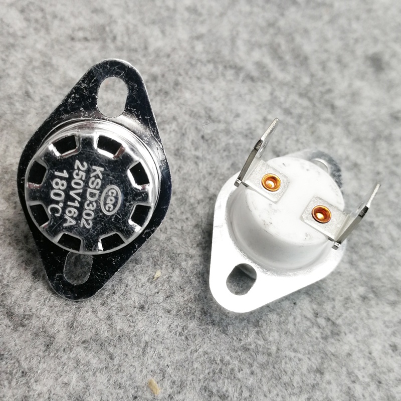 2pcs สวิทช์อุณหภูมิ KSD302 KSD301 16A 250V ปกติปิดเปิดเซรามิค Thermostat 40C 60C 65C 85C 90C 92C