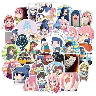 Y&amp;P| Yuru Camp△ ชุดสติ๊กเกอร์กราฟฟิตีกันน้ำ, 10 ชิ้น/ 50 ชิ้น