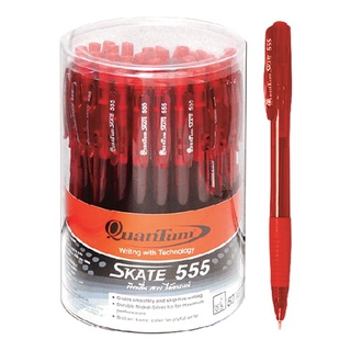 ควอนตั้ม ปากกากดลูกลื่น #SKATE555 หมึกสีแดง 0.5 มม. แพ็ค 50 ด้าม101337Quantum Ball Pen #Skate555 Red Ink 0.5 mm 50 Pcs/P