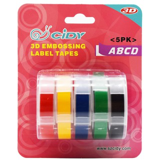 DYMO MOTEX 3D Label Maker Manual Embossing Refill Tape Set Printer Ribbon 9mmx3m