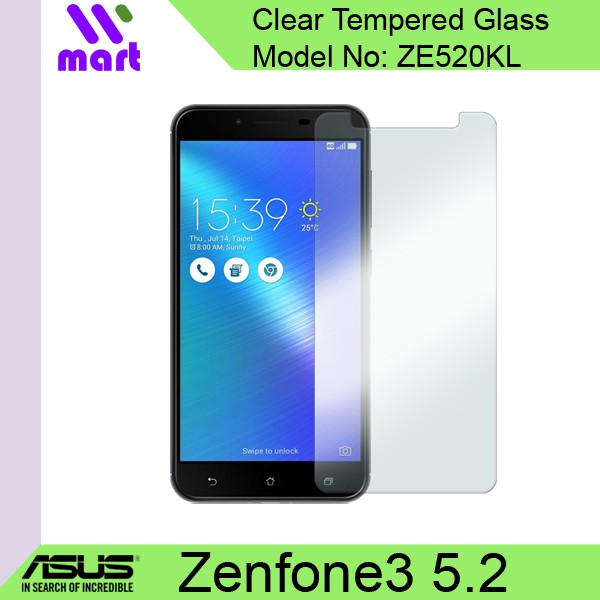กระจกนิรภัยป้องกันหน้าจอ (ใส) สําหรับ Asus Zenfone 3 5.2 ZE520KL