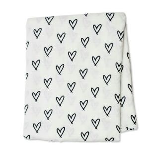 Lulujo ผ้าอ้อมมัสลินคอตตอน Bamboo Muslin Swaddle - Hearts