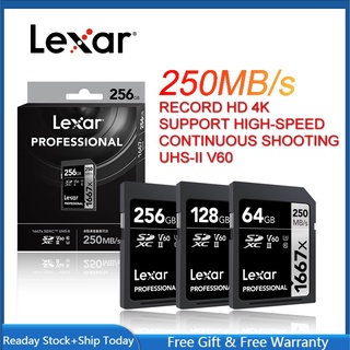 Original  Memory Card 1667X SD Card V60 250MB/s 64GB 128GB 256GB UHS-II U3 Flash Memory Card For 3D 4K Digital Camera