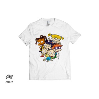 คอลูกเรือเสื้อยืดคอกลมเสื้อยืด พิมพ์ลายการ์ตูน Rugrats 2 I CUSTOM I CARTOON I COMEDY I TSHIRT I GILDANผ้าฝ้ายแท้