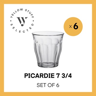 Duralex - Picardie 7.75 oz หรือ 220 ml (Set of 6) แก้วน้ำ แก้วกาแฟ กาแฟ คาเฟ่