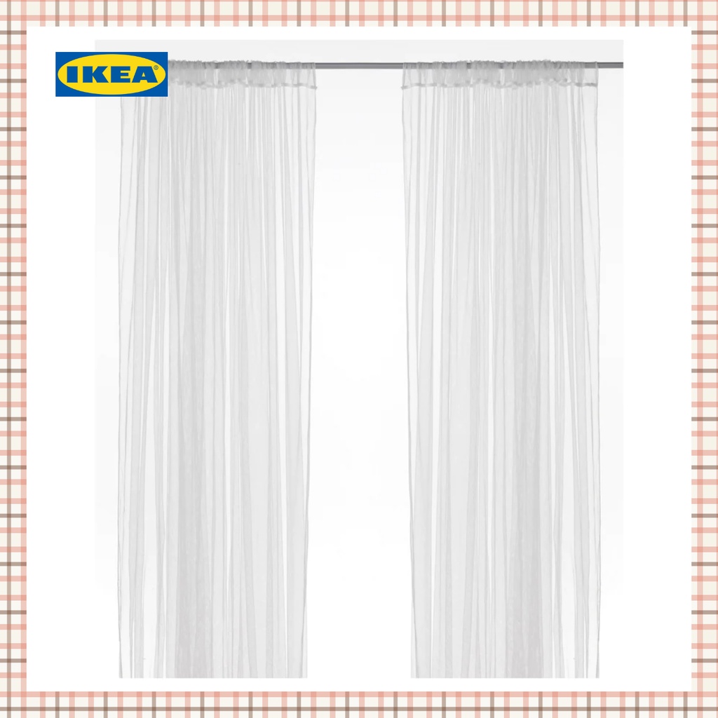 🔥IKEA แท้💯ส่งไว👉 ผ้าม่านโปร่ง 1 คู่ ผ้าม่าน ลิล อิเกีย See Through Net Curtain LILL IKEA พร้อมส่ง
