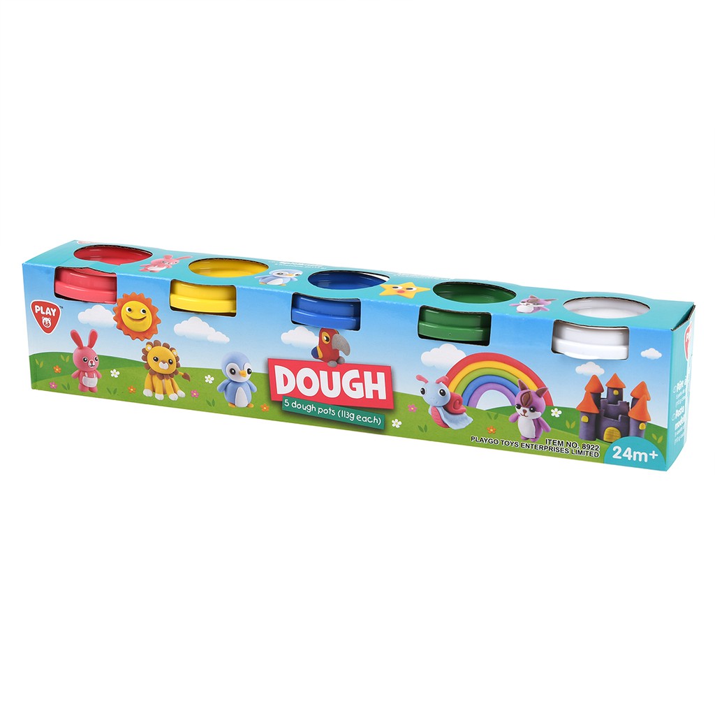 Playgotoys ของเล่นเสริมพัฒนาการ ชุดแป้งโดว์สีรุ้ง 15 x 1 ออนซ์(8015)